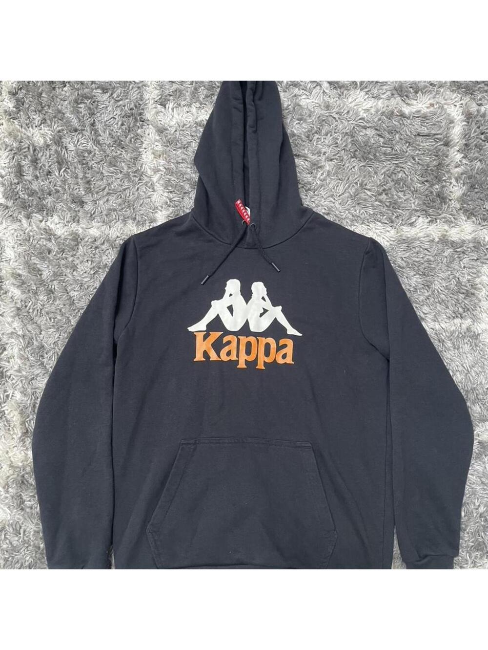 Kappa Men's Black and Navy Hoody